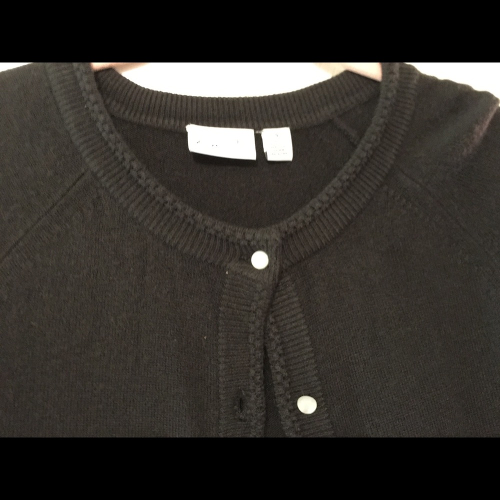 Kim Rogers SM Button-Down Black SWEATER Acrylic!